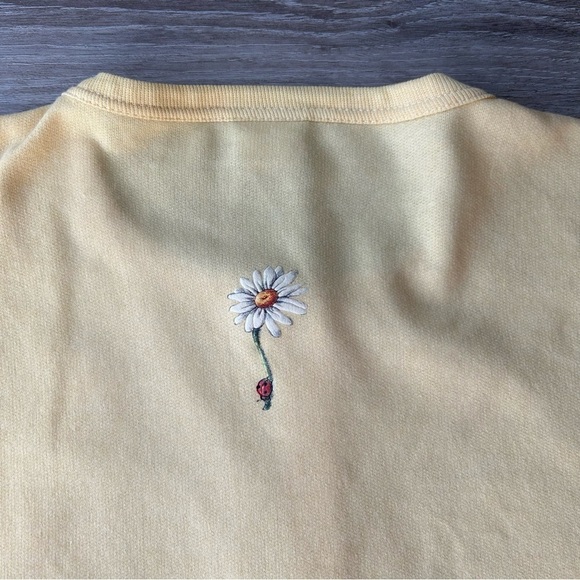 Vintage Y2K Thunderbird Floral Print Soft Fleece Lining  Long Length Cardigan - Picture 14 of 16